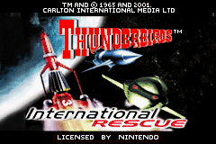 Thunderbirds: International Rescue (Game Boy Advance) screenshot: Title screen