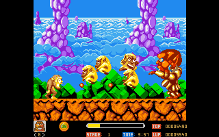 Toki (Amiga) screenshot: This is the first boss.