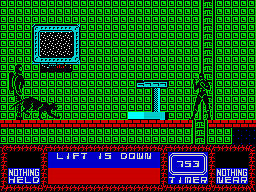Saboteur II (ZX Spectrum) screenshot: Lift control