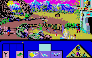 Indian Mission (Atari ST) screenshot: On the way outside the Temple...