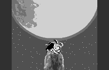 Pocket Fighter (WonderSwan) screenshot: Opening video of Felicia sleeping beneath the moon.
