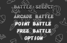 Pocket Fighter (WonderSwan) screenshot: Battle mode select