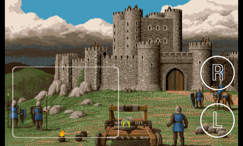 Defender of the Crown (Android) screenshot: Game control pad view.