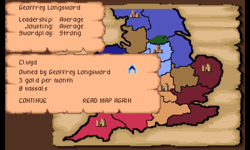 Defender of the Crown (Android) screenshot: Lord information.
