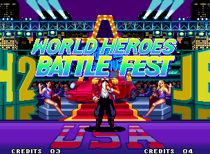 World Heroes 2 JET (Neo Geo) screenshot: Here's the standard Tournament mode entry.