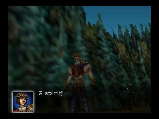 Aidyn Chronicles: The First Mage (Nintendo 64) screenshot: We haven't found a friend, but we've found a spirit. Let's follow it.