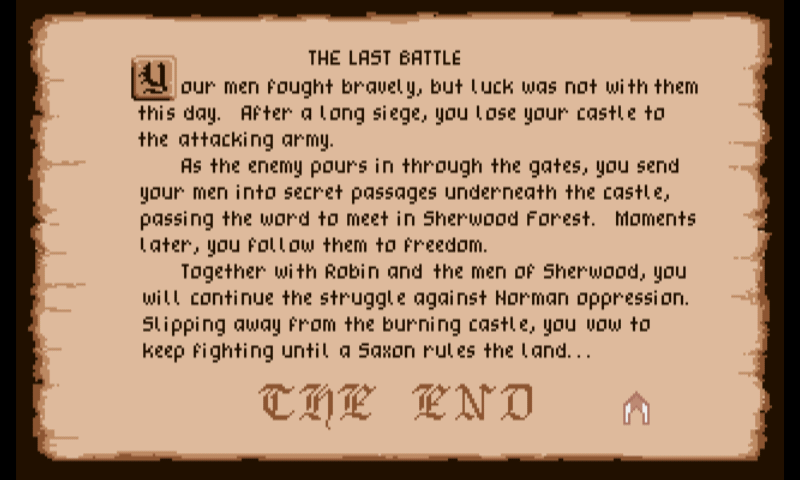Defender of the Crown (Android) screenshot: Game lost.