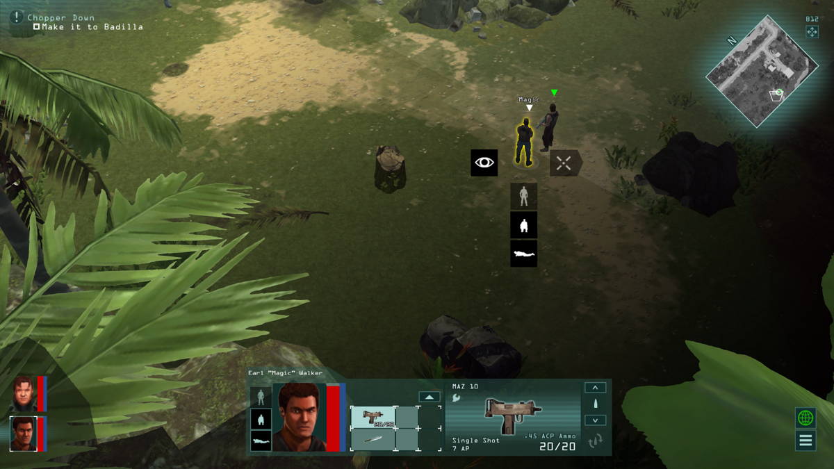 Jagged Alliance: Flashback (Windows) screenshot: Action menu