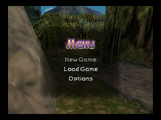 Aidyn Chronicles: The First Mage (Nintendo 64) screenshot: The Main Menu.