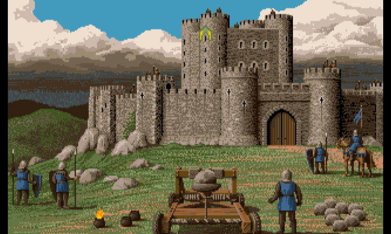 Defender of the Crown (Android) screenshot: Throwing rock.