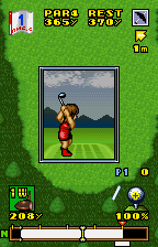 Wonder Classic (WonderSwan Color) screenshot: Swinging in the rain.