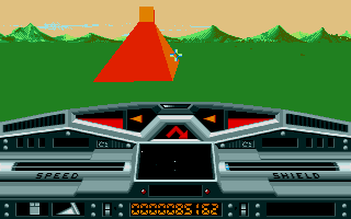 Moon Blaster (Atari ST) screenshot: Enemy on the Green Moon
