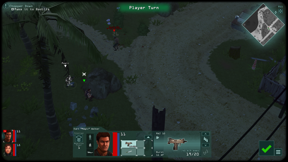 Jagged Alliance: Flashback (Windows) screenshot: Enemy hit