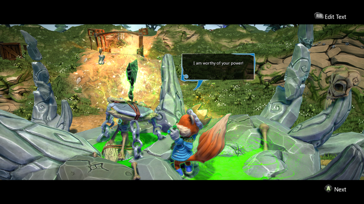 Project Spark: Conker Play & Create Bundle (Xbox One) screenshot: I want that axe!