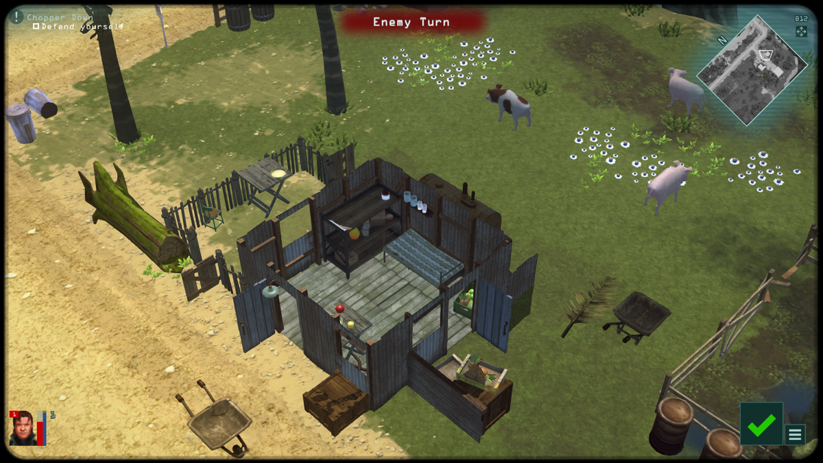 Jagged Alliance: Flashback (Windows) screenshot: Abandoned cottage