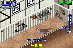 Dave Mirra Freestyle BMX 3 (Game Boy Advance) screenshot: No Hander