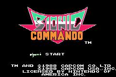 Capcom Classics: Mini Mix (Game Boy Advance) screenshot: Bionic Commando: title screen