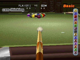 American Pool (PlayStation) screenshot: After the banking... com thinking.