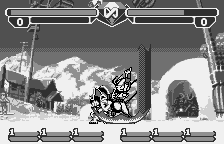 Pocket Fighter (WonderSwan) screenshot: Card battle: The cards are executed.