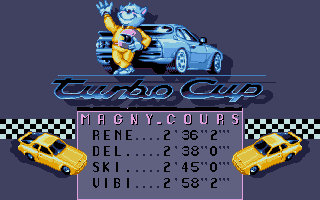 Turbo Cup (Atari ST) screenshot: Results