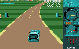 Turbo Cup (Atari ST) screenshot: Dijon-Prenois, home of the 1982 Swiss Grand Prix (don't ask...)