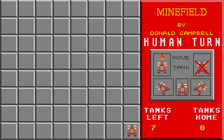 Minefield (Atari ST) screenshot: My turn