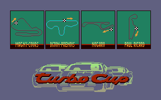 Turbo Cup (Atari ST) screenshot: Track selection