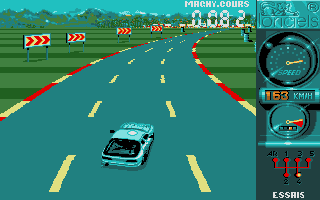 Turbo Cup (Atari ST) screenshot: Cornering