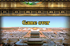 Crouching Tiger Hidden Dragon (Game Boy Advance) screenshot: Game over