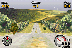 Top Gear: Rally (Game Boy Advance) screenshot: First-person view