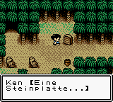 Survival Kids (Game Boy Color) screenshot: You found a gravestone