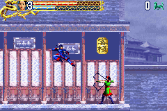 Crouching Tiger Hidden Dragon (Game Boy Advance) screenshot: Fighting an archer.