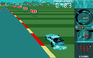Turbo Cup (Atari ST) screenshot: And overshot a LOT here