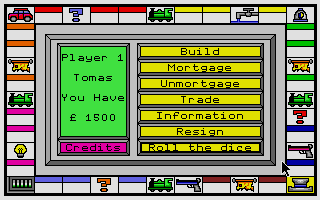 Safe as Houses (Atari ST) screenshot: The main menu