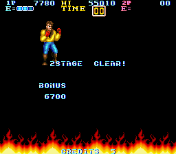 Gang Wars (Arcade) screenshot: Stage 2 clear