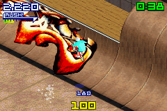 Dave Mirra Freestyle BMX 3 (Game Boy Advance) screenshot: 180 trick