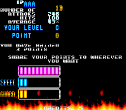 Gang Wars (Arcade) screenshot: Distributing points