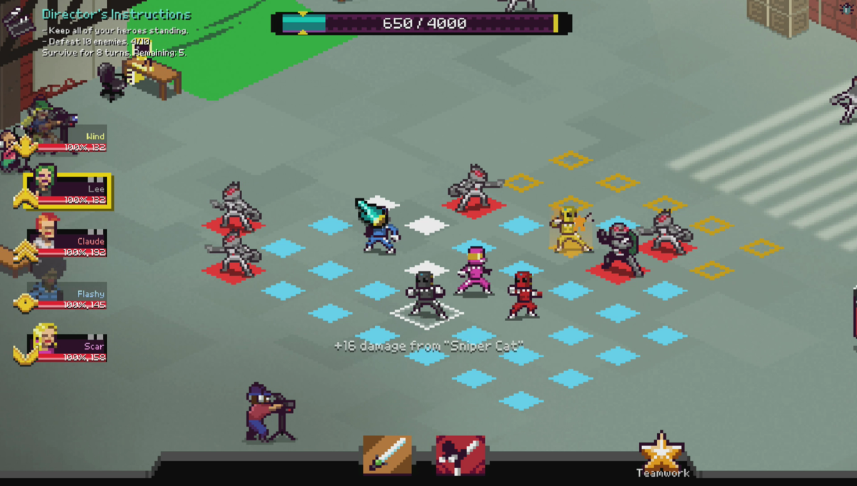 Chroma Squad (Windows) screenshot: Normal fight