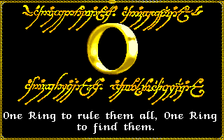 J.R.R. Tolkien's The Lord of the Rings, Vol. I (Amiga) screenshot: ...it is the dangerous one ring of the evil Lord Sauron!
