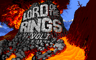 J.R.R. Tolkien's The Lord of the Rings, Vol. I (Amiga) screenshot: Title screen.
