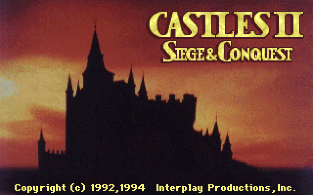 Castles II: Siege & Conquest (DOS) screenshot: Title screen (CD-ROM version)