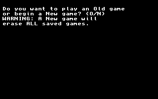 J.R.R. Tolkien's The Lord of the Rings, Vol. I (Amiga) screenshot: Start a new game or load an old game.