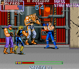 Legionnaire (Arcade) screenshot: Alfred vs boss stage 1
