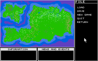 Tycoon (Atari ST) screenshot: Main menu