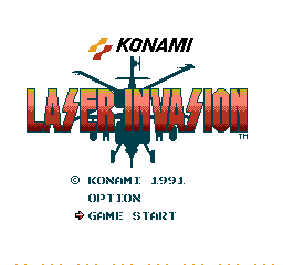 Laser Invasion (NES) screenshot: Title screen