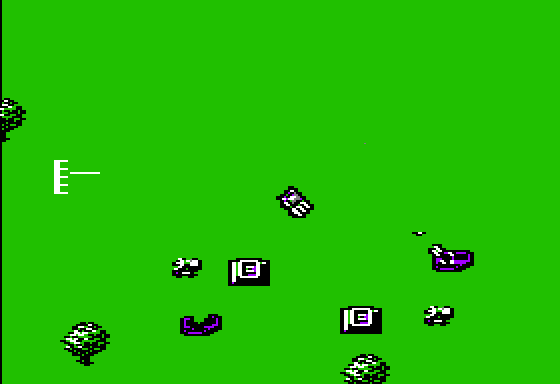 G.I. Joe: A Real American Hero (Apple II) screenshot: Cobra shoots back!