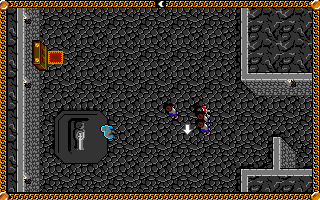 J.R.R. Tolkien's The Lord of the Rings, Vol. I (Amiga) screenshot: A Ghost King proves that violence is not always the best approach in this game.