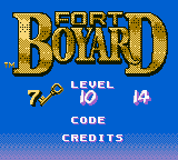 Fort Boyard (Game Boy Color) screenshot: Main menu