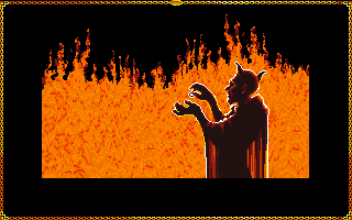 J.R.R. Tolkien's The Lord of the Rings, Vol. I (Amiga) screenshot: The Ghost King makes short work of the party.