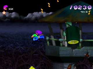 Johnny Bazookatone (PlayStation) screenshot: Spotlight tower